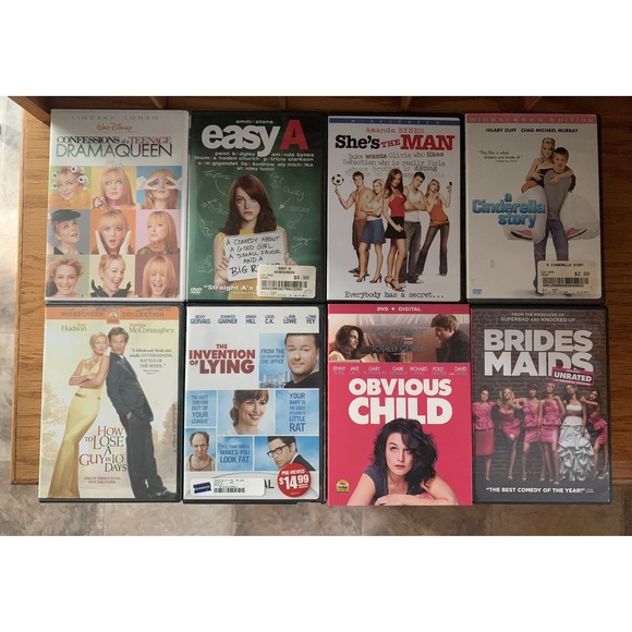 Other - Lot of 8 DVDs: Bridesmaids, She's The Man, Easy A, Obvious Child & More
